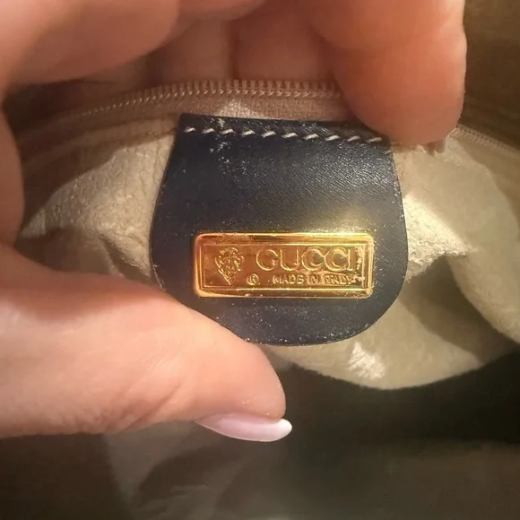 Gucci  Rare Floral-print Tote Bag, vintage Collectible canvas  leather trim EUC - Picture 14 of 17